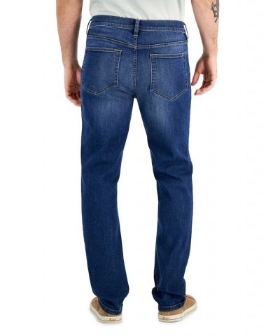 Men's Jon Medium Wash Straight Fit Stretch Jeans Blue $17.33 Jeans