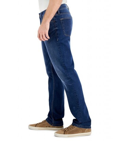 Men's Jon Medium Wash Straight Fit Stretch Jeans Blue $17.33 Jeans