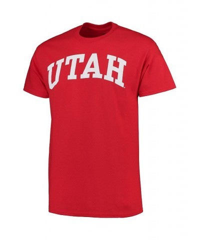 Men's Red Utah Utes Basic Arch T-shirt $12.60 T-Shirts