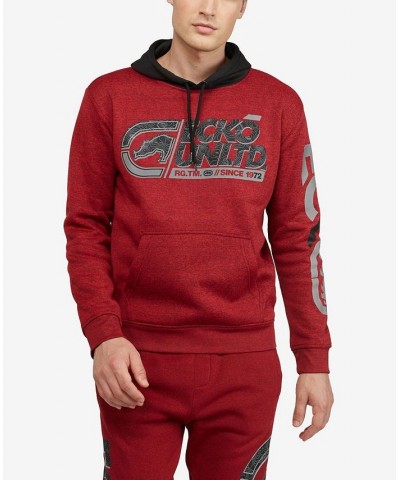 Men's Blocked Out Speed Hoodie Red $26.68 Sweatshirt