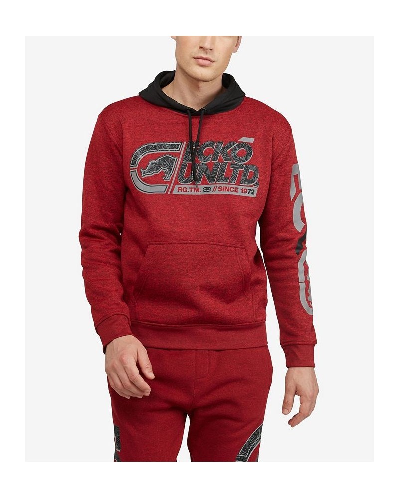 Men's Blocked Out Speed Hoodie Red $26.68 Sweatshirt