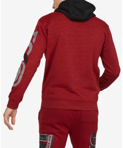 Men's Blocked Out Speed Hoodie Red $26.68 Sweatshirt