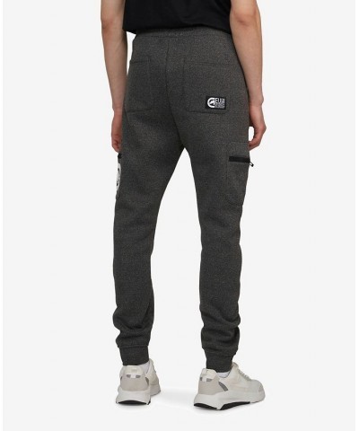 Men's Big and Tall Simple Story Cargo Fleece Joggers Gray 2 $35.36 Pants