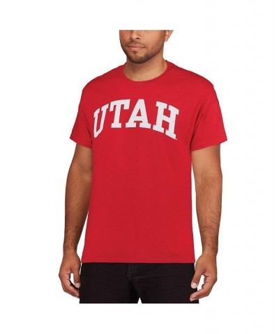 Men's Red Utah Utes Basic Arch T-shirt $12.60 T-Shirts