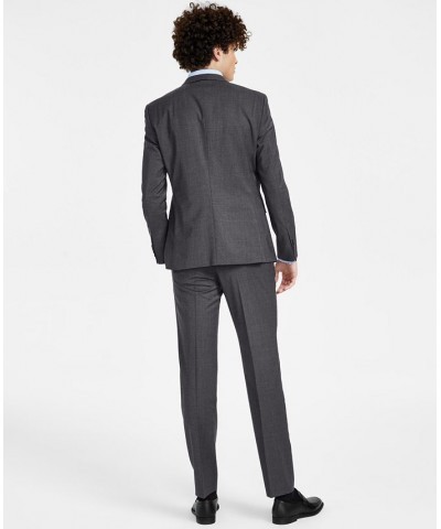 Men's Modern Fit Wool Suit Separate Jacket Gray $62.70 Suits