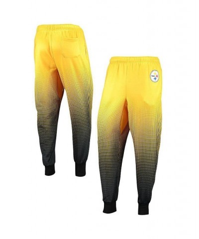 Men's Gold Pittsburgh Steelers Gradient Jogger Pants $34.40 Pants