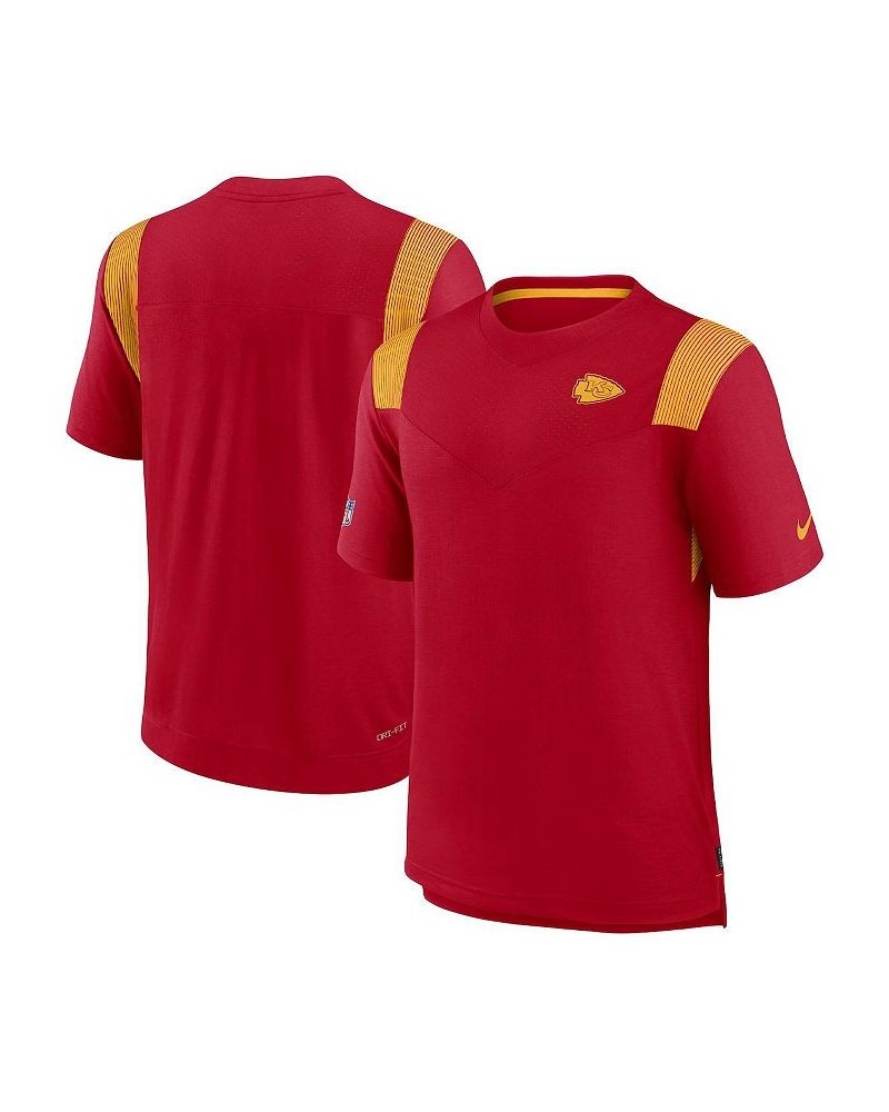 Men's Red Kansas City Chiefs Sideline Tonal Logo Performance Player T-shirt $36.39 T-Shirts