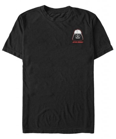 Star Wars Men's Little Vader Red Outline Short Sleeve T-Shirt Black $14.00 T-Shirts