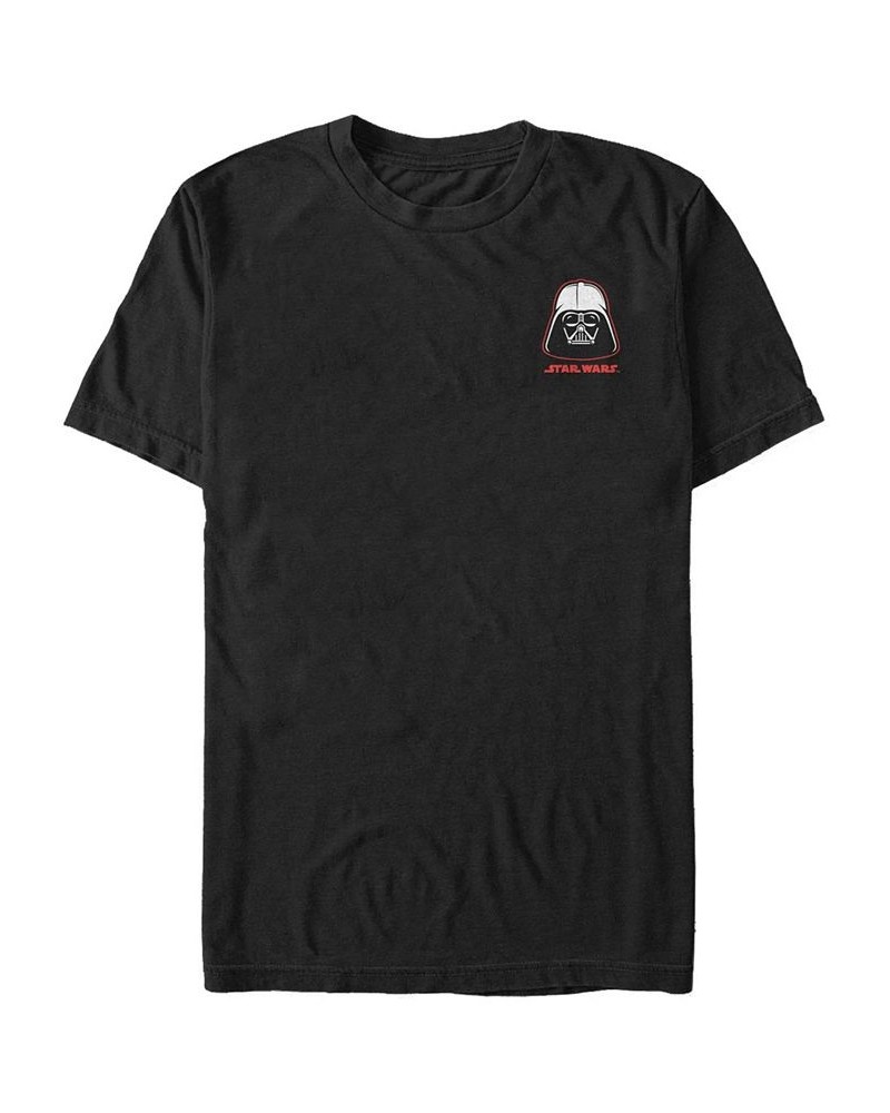 Star Wars Men's Little Vader Red Outline Short Sleeve T-Shirt Black $14.00 T-Shirts