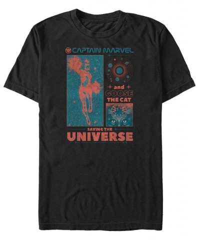 Marvel Men's Captain Marvel Saving the Universe, Short Sleeve T-shirt Black $18.89 T-Shirts