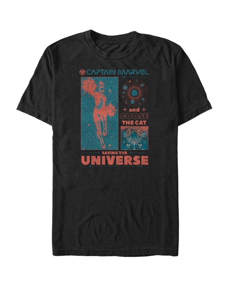 Marvel Men's Captain Marvel Saving the Universe, Short Sleeve T-shirt Black $18.89 T-Shirts