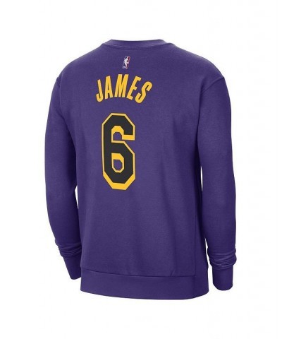 Men's Brand LeBron James Purple Los Angeles Lakers Statement Name and Number Pullover Sweatshirt $37.09 Sweatshirt