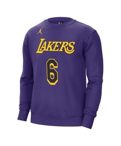 Men's Brand LeBron James Purple Los Angeles Lakers Statement Name and Number Pullover Sweatshirt $37.09 Sweatshirt