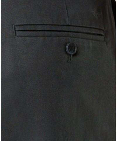 Men's Signature Lux Cotton Relaxed Fit Creased Stretch Khaki Pants Gray $24.00 Pants