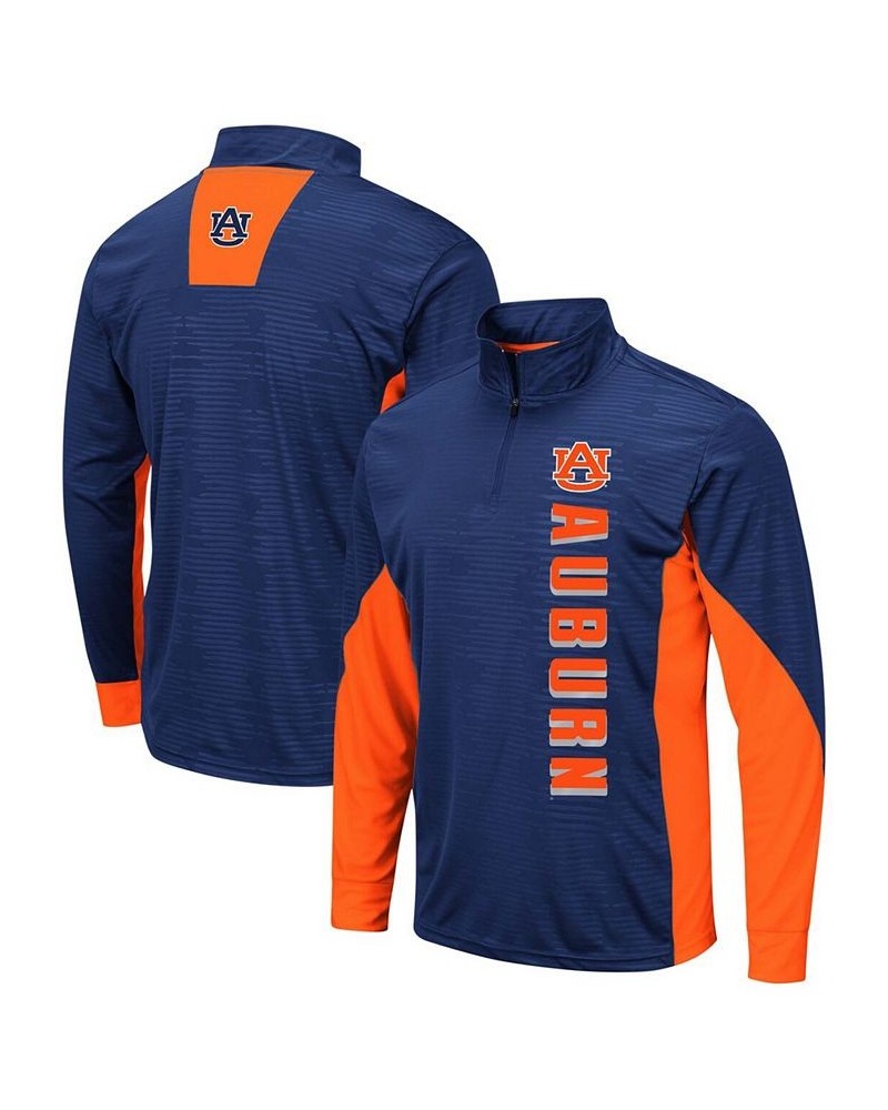 Men's Navy Auburn Tigers Bart Windshirt Quarter-Zip Pullover Jacket $26.49 Sweatshirt