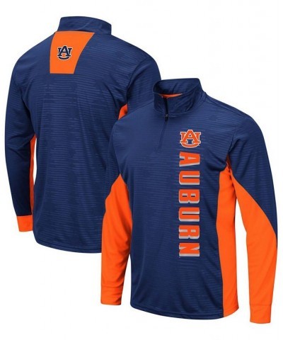 Men's Navy Auburn Tigers Bart Windshirt Quarter-Zip Pullover Jacket $26.49 Sweatshirt