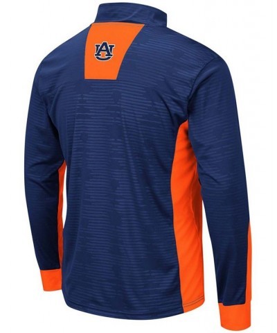 Men's Navy Auburn Tigers Bart Windshirt Quarter-Zip Pullover Jacket $26.49 Sweatshirt