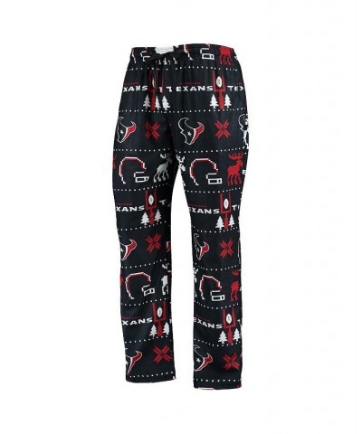 Men's Navy Houston Texans Wordmark Ugly Pajama Set $28.70 Pajama