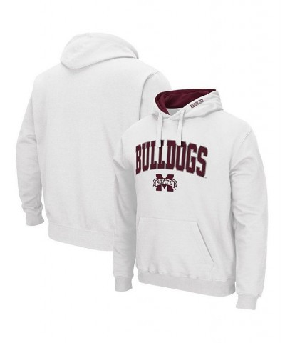 Men's White Mississippi State Bulldogs Arch Logo 3.0 Pullover Hoodie $24.43 Sweatshirt