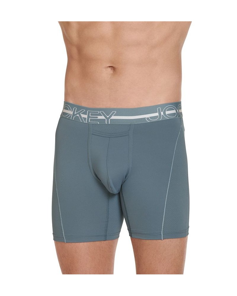 Men's Sport Silver Solution Stretch Boxer Briefs Gray $10.15 Underwear