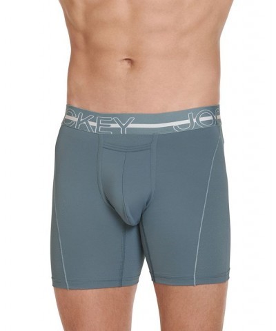 Men's Sport Silver Solution Stretch Boxer Briefs Gray $10.15 Underwear