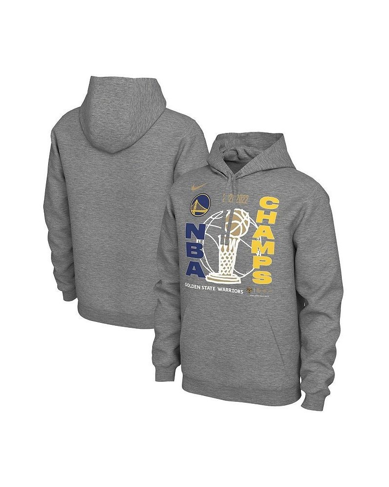 Men's Heathered Gray Golden State Warriors 2022 NBA Finals Champions Locker Room Pullover Hoodie $38.25 Sweatshirt