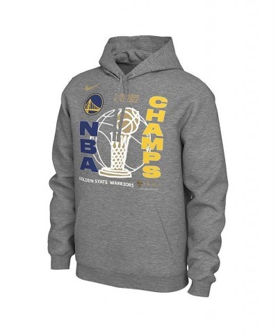 Men's Heathered Gray Golden State Warriors 2022 NBA Finals Champions Locker Room Pullover Hoodie $38.25 Sweatshirt