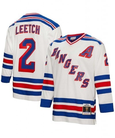 Men's Brian Leetch White New York Rangers 1993 Blue Line Player Jersey $54.40 Jersey