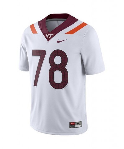 Men's 78 White Virginia Tech Hokies Game Player Jersey $47.15 Jersey