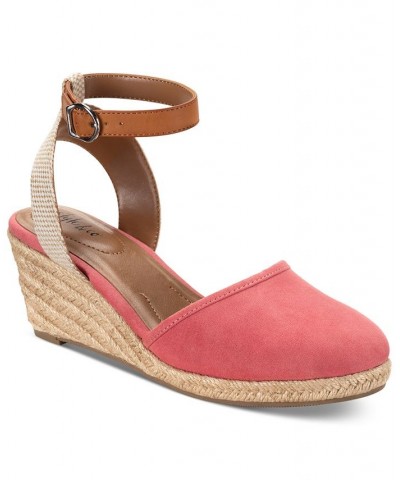 Mailena Wedge Espadrille Sandals Pink $27.80 Shoes