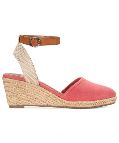 Mailena Wedge Espadrille Sandals Pink $27.80 Shoes