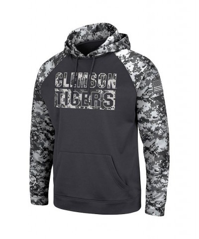 Men's Charcoal Clemson Tigers Oht Military-Inspired Appreciation Digi Camo Big and Tall Pullover Hoodie $32.25 Sweatshirt