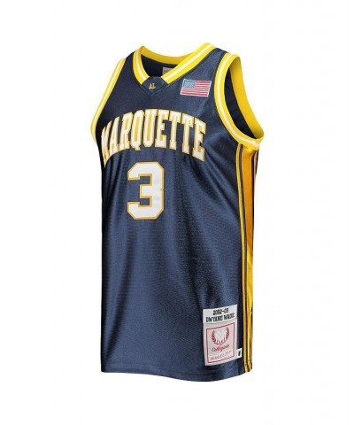 Men's Dwyane Wade Navy Marquette Golden Eagles 2002-03 Authentic Throwback College Jersey $139.50 Jersey