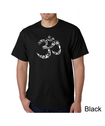 Men's Word Art T-Shirt - Om Symbol Black $14.00 T-Shirts