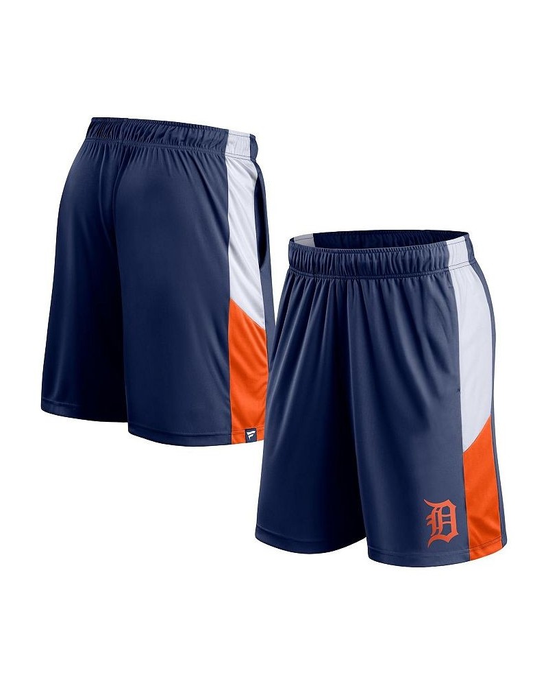 Men's Branded Navy Detroit Tigers Champion Rush Color Block Shorts $19.35 Shorts