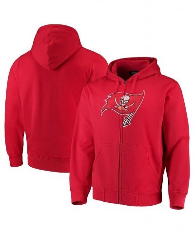 Men's Red Tampa Bay Buccaneers Primary Logo Full-Zip Hoodie $37.94 Sweatshirt