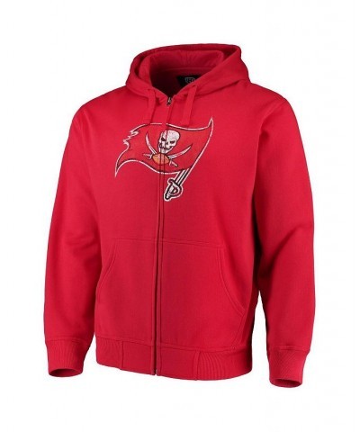 Men's Red Tampa Bay Buccaneers Primary Logo Full-Zip Hoodie $37.94 Sweatshirt