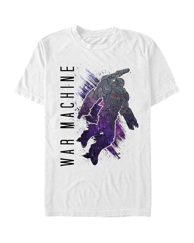 Marvel Men's Avengers Infinity War Galaxy Painted The War Machine Short Sleeve T-Shirt White $18.19 T-Shirts