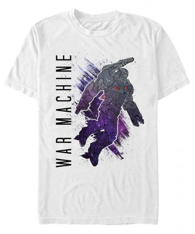 Marvel Men's Avengers Infinity War Galaxy Painted The War Machine Short Sleeve T-Shirt White $18.19 T-Shirts