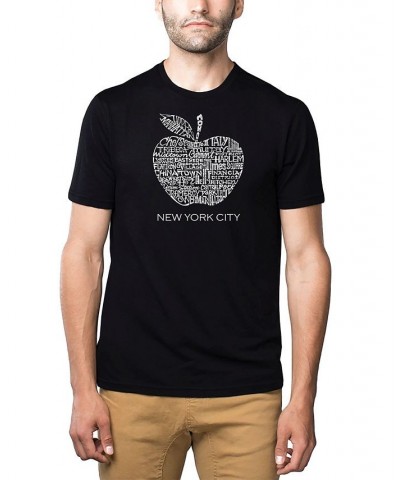 Men's Premium Word Art T-Shirt - Neighborhoods in NYC Black $25.19 T-Shirts