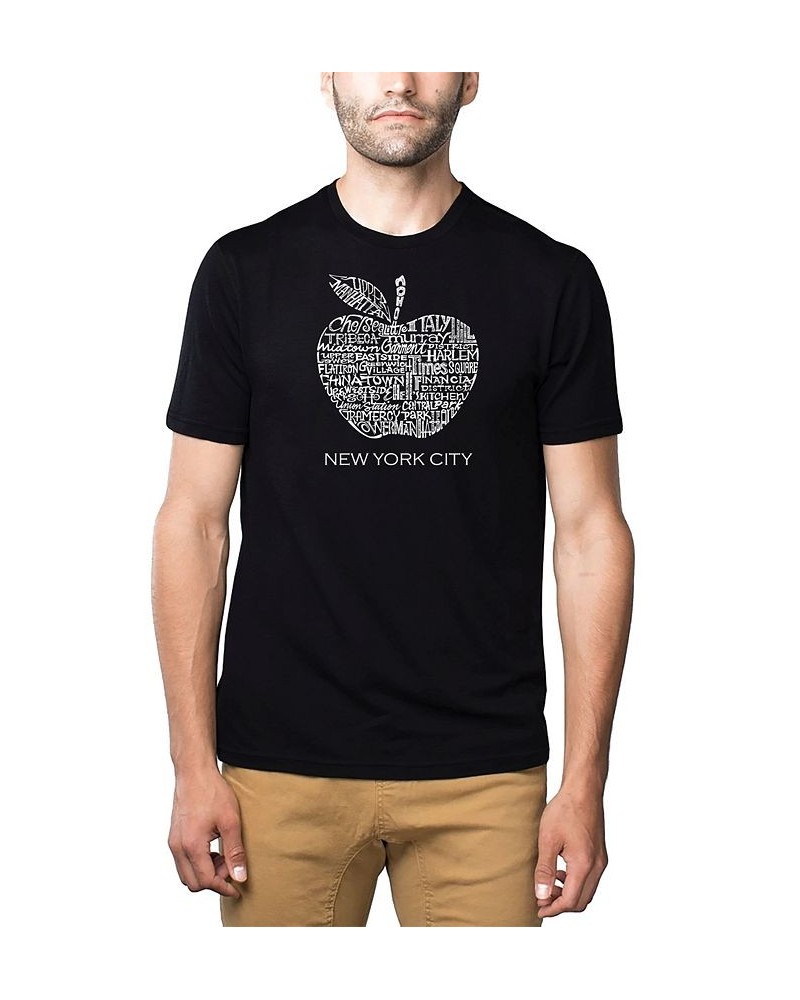 Men's Premium Word Art T-Shirt - Neighborhoods in NYC Black $25.19 T-Shirts