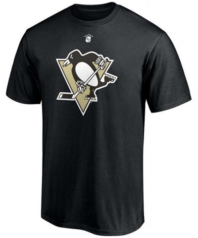 Men's Ryan Whitney Black Pittsburgh Penguins Authentic Stack Retired Player Nickname Number T-shirt $19.79 T-Shirts