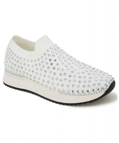 Women's Cameron Jewel Joggers Sneakers White $54.50 Shoes