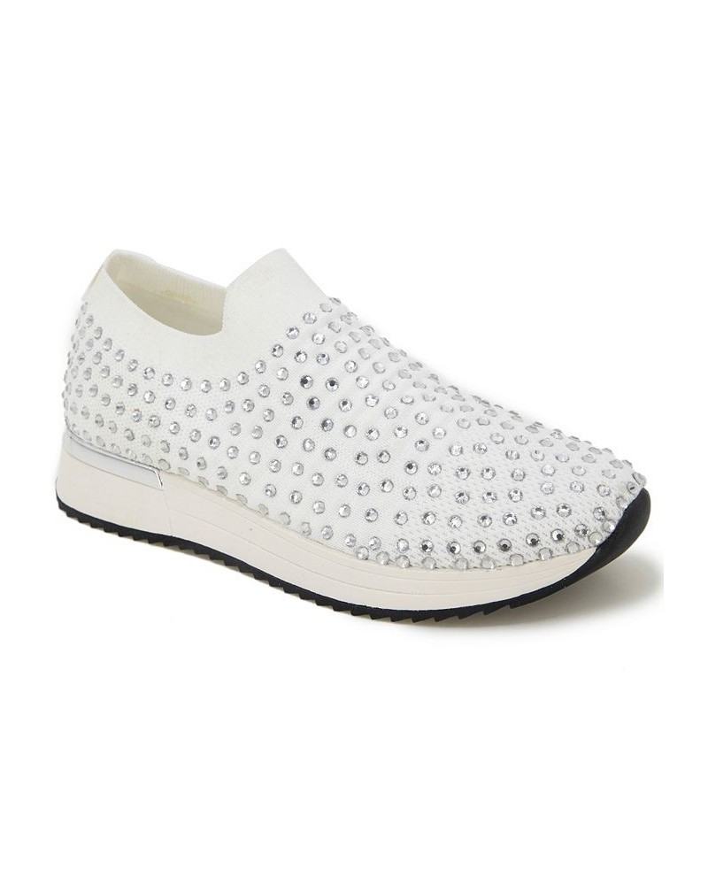 Women's Cameron Jewel Joggers Sneakers White $54.50 Shoes