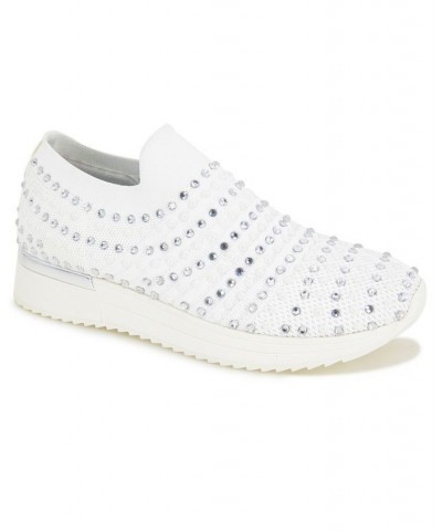 Women's Cameron Jewel Joggers Sneakers White $54.50 Shoes