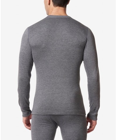 Men's Essentials Two Layer Long Sleeve Undershirt Gray $21.15 Undershirt