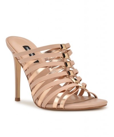 Women's Must Heeled Slide Strappy Dress Sandals Multi $46.87 Shoes