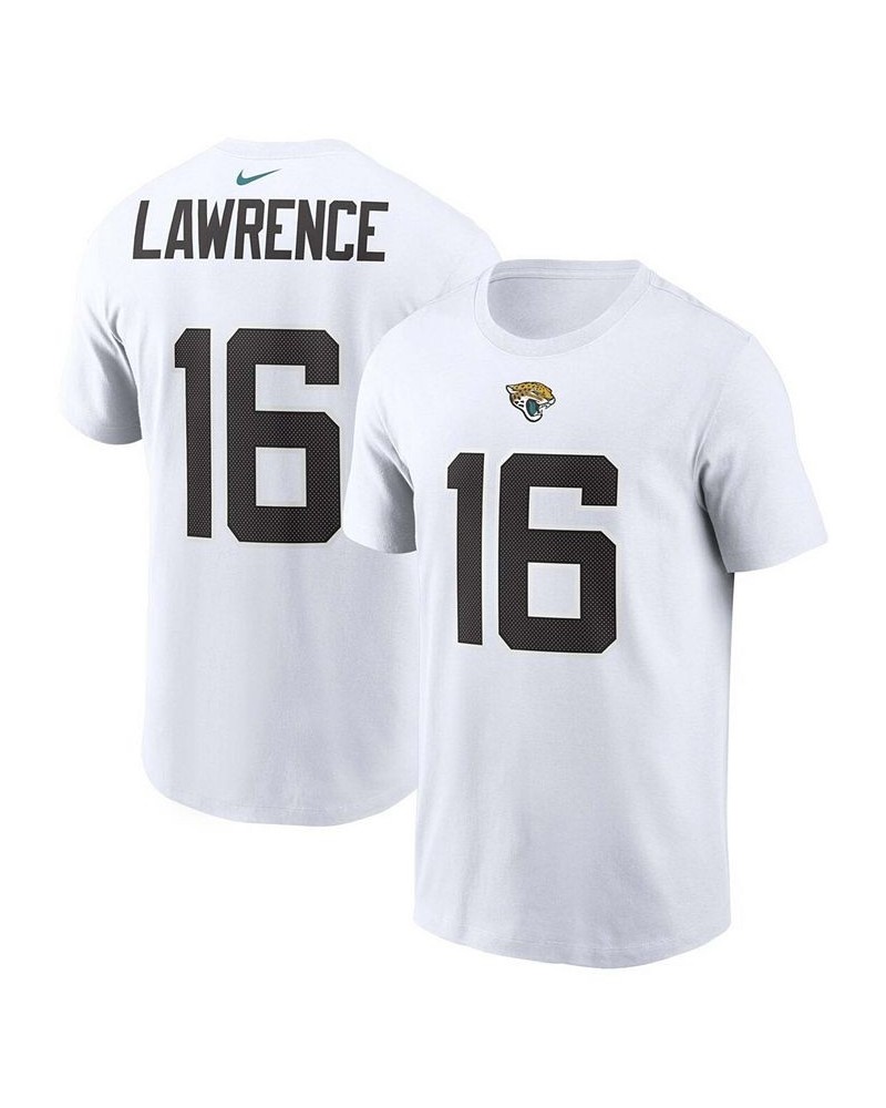 Men's Trevor Lawrence White Jacksonville Jaguars 2021 NFL Draft First Round Pick Player Name and Number T-shirt $20.87 T-Shirts