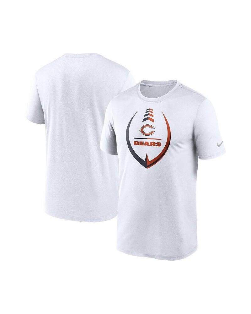 Men's White Chicago Bears Icon Legend Performance T-shirt $18.00 T-Shirts