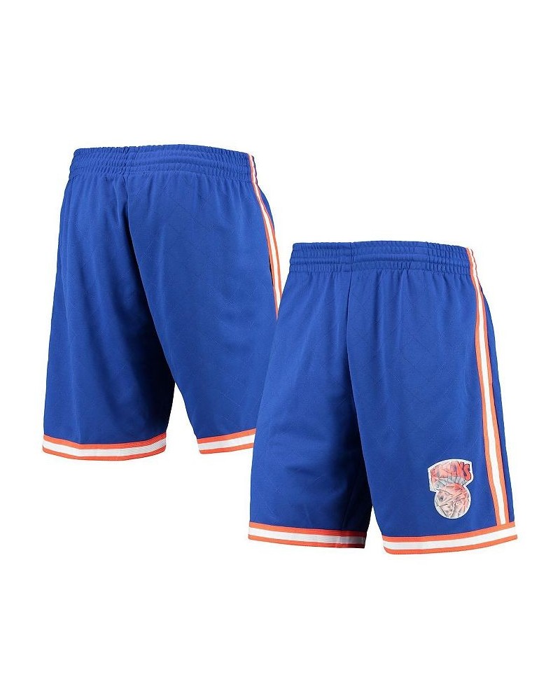 Men's Blue New York Knicks 1991 Hardwood Classics 75th Anniversary Swingman Shorts $41.60 Shorts